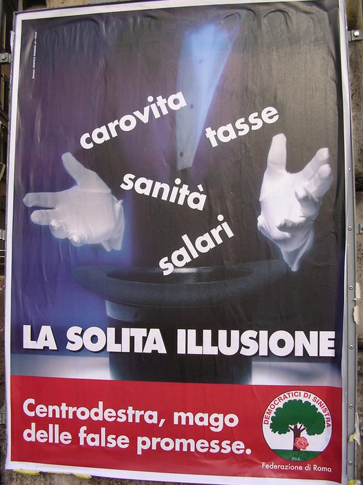 Plakat der Democratici di Sinistra (DS)